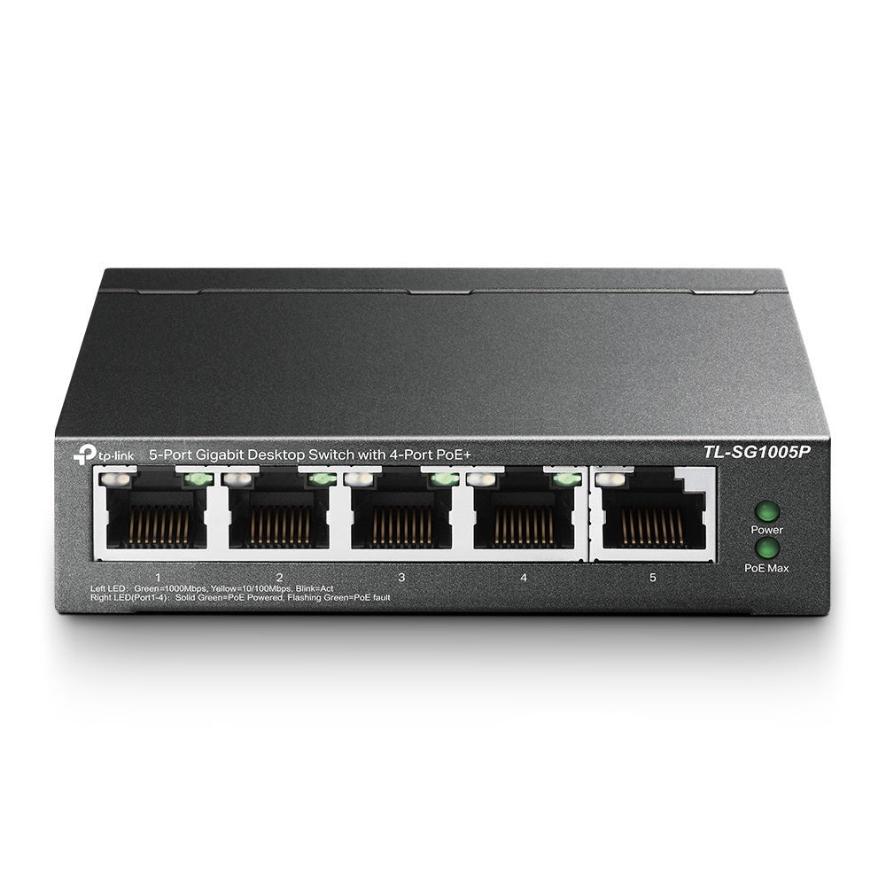 5-Port Gigabit Desktop Switch with 4-Port PoE (TL-SG1005P) 5-Port Gigabit Desktop Switch with 4-Port PoE (TL-SG1005P)